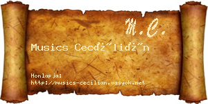 Musics Cecílián névjegykártya